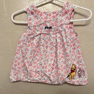 Disney Pooh Baby Dress with Floral Print